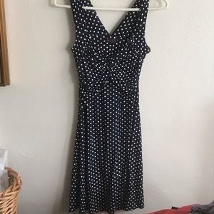 Dass & Co Paris Blue and White Polka-dot Dress Made in France